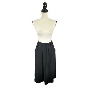 TOOS FRANKEN Polly Midi Skirt Cotwol Black Antwerp Avant Garde Wool EU 38 US 6-8